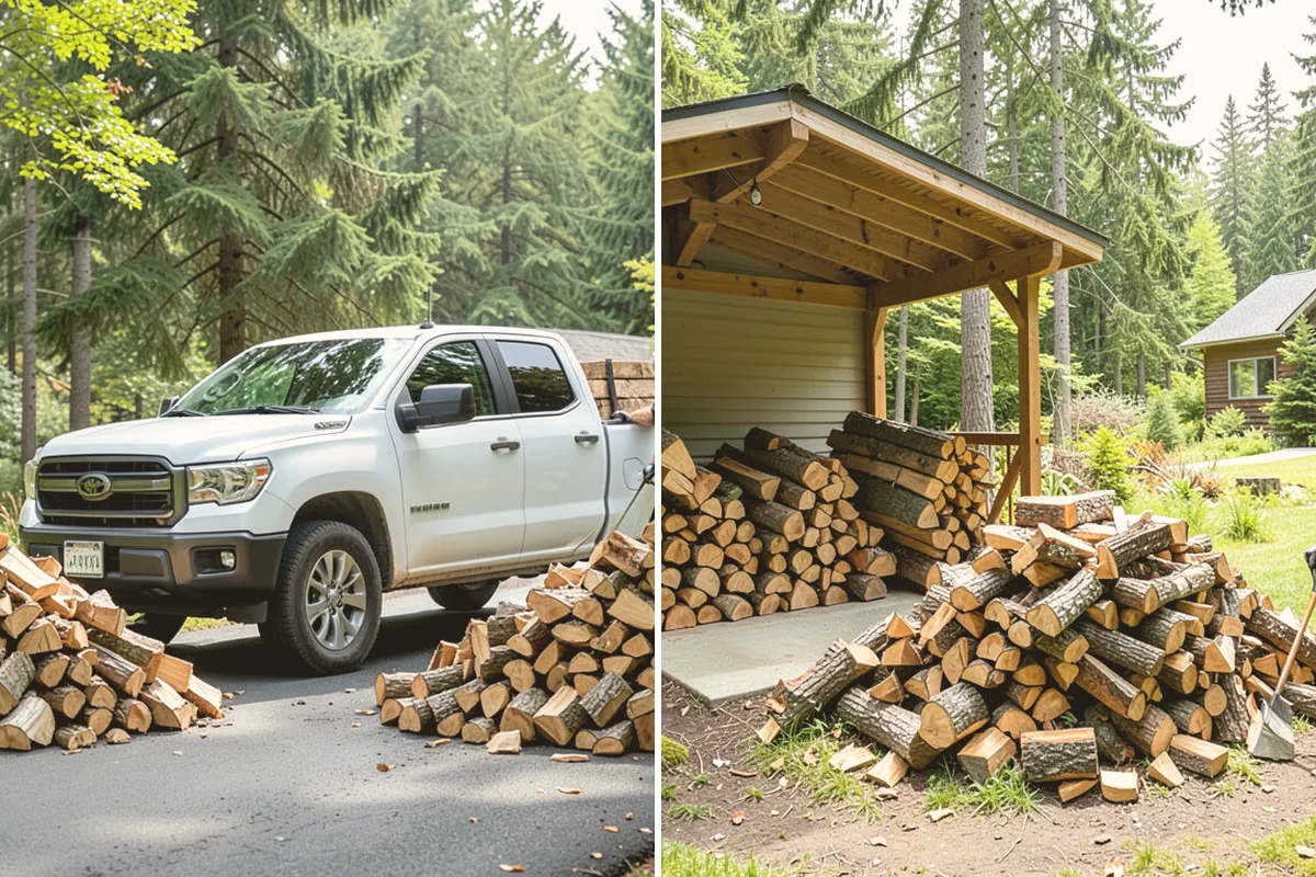 Same-Day Firewood Delivery in Brier, Snohomish County, WA - You place a same-day order early in the day