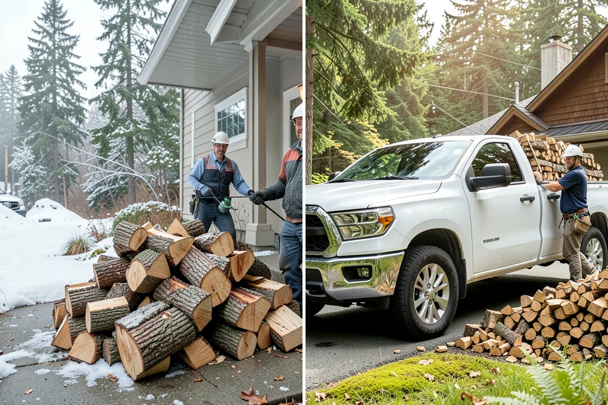 Same-Day Firewood Delivery in Gig Harbor, Pierce County, WA - You place a same-day order early in the day