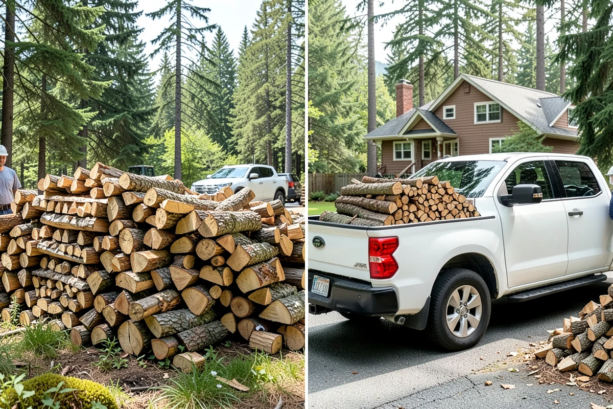 Same-Day Firewood Delivery in Lakewood, Pierce County, WA - You place a same-day order early in the day