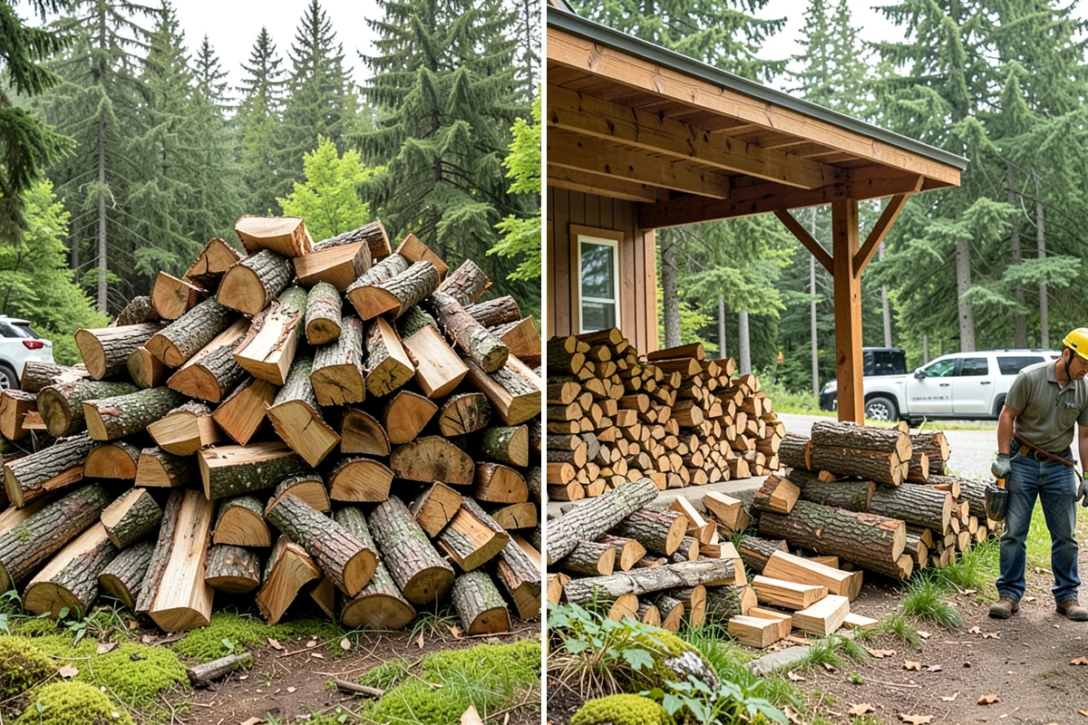 Same-Day Firewood Delivery in Lyman, Skagit County, WA - You place a same-day order early in the day