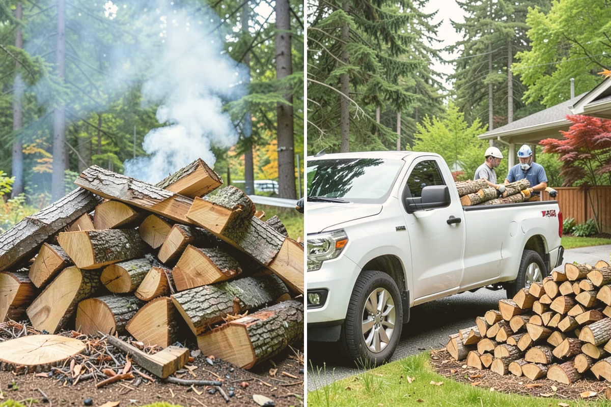 Same-Day Firewood Delivery in Orting, Pierce County, WA - You place a same-day order early in the day