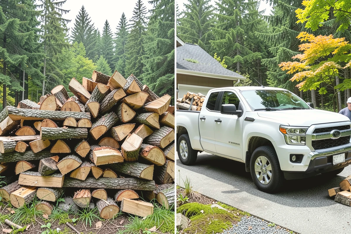 Same-Day Firewood Delivery in Steilacoom, Pierce County, WA - You place a same-day order early in the day