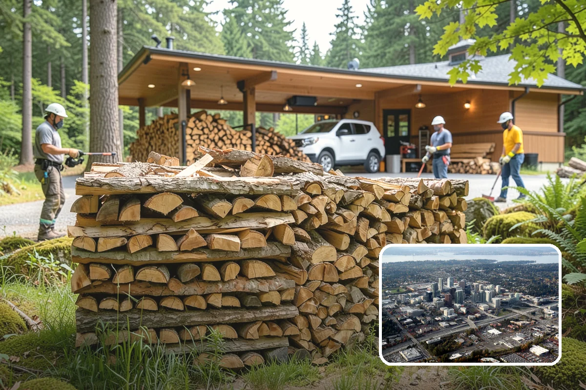 Scheduled Firewood Delivery in Bellevue, King County, WA - You choose the exact delivery date and window