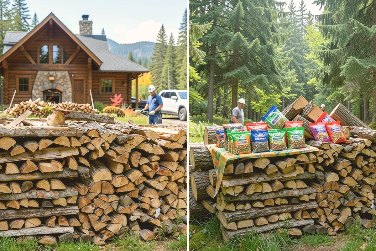 Scheduled Firewood Delivery in Bellevue, King County, WA - You select your preferred delivery date and window