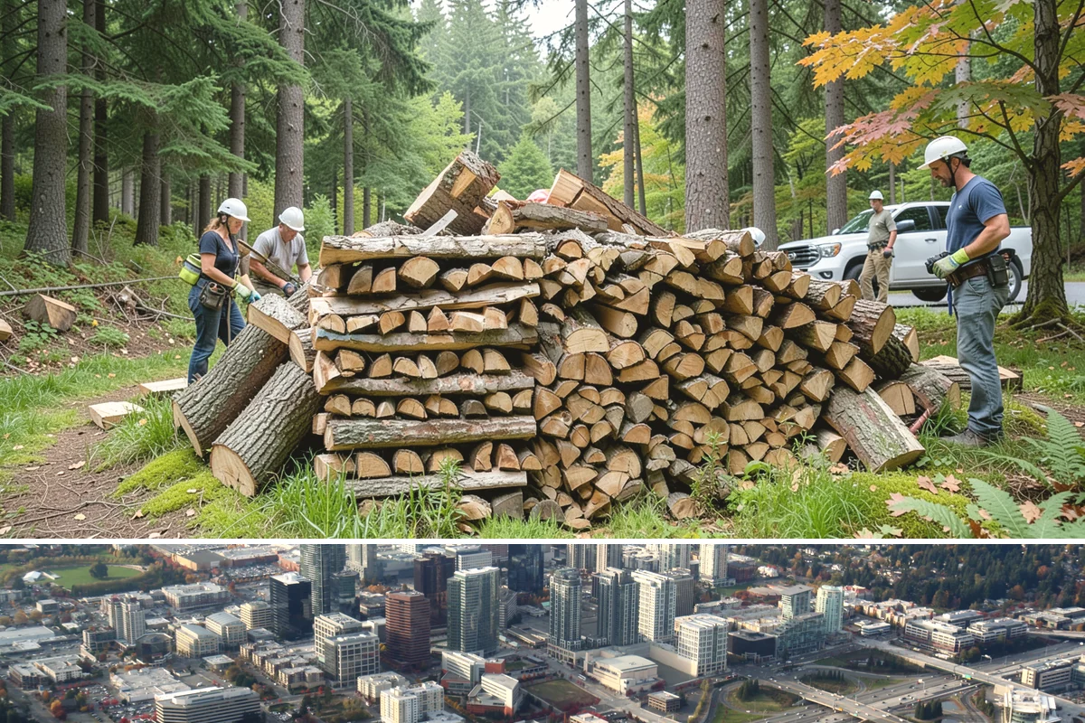 Scheduled Firewood Delivery in Bellevue, King County, WA - Schedule your delivery whenever it suits you, and book fall dates early since the heating season fills up fast.