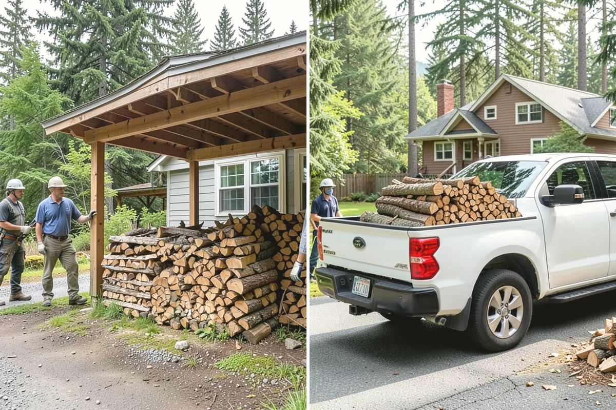 Scheduled Firewood Delivery in Carbonado, Pierce County, WA - You select your preferred delivery date and window