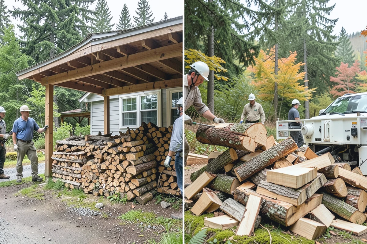 Scheduled Firewood Delivery in Des Moines, King County, WA - You select your preferred delivery date and window