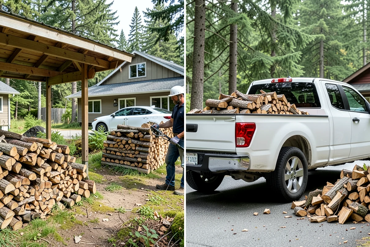 Scheduled Firewood Delivery in DuPont, Pierce County, WA - You select your preferred delivery date and window
