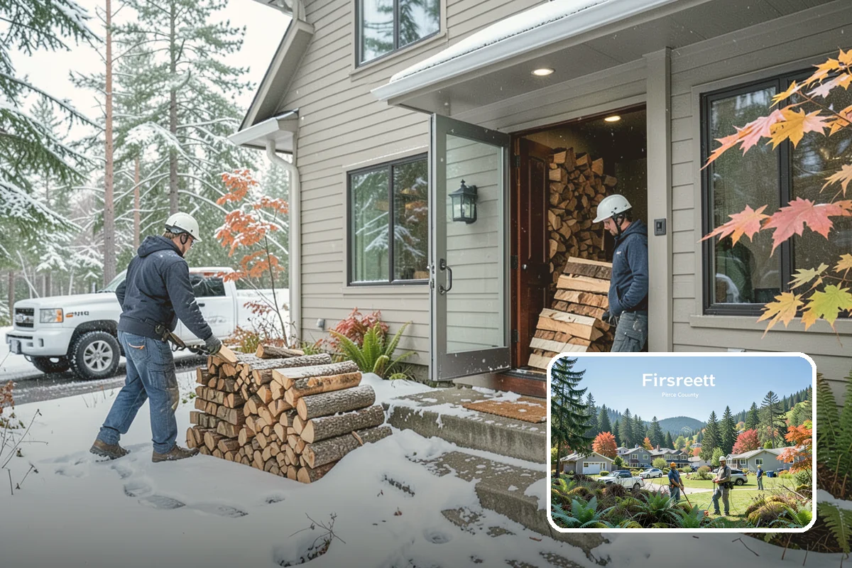 Scheduled Firewood Delivery in Fircrest, Pierce County, WA - You choose the exact delivery date and window