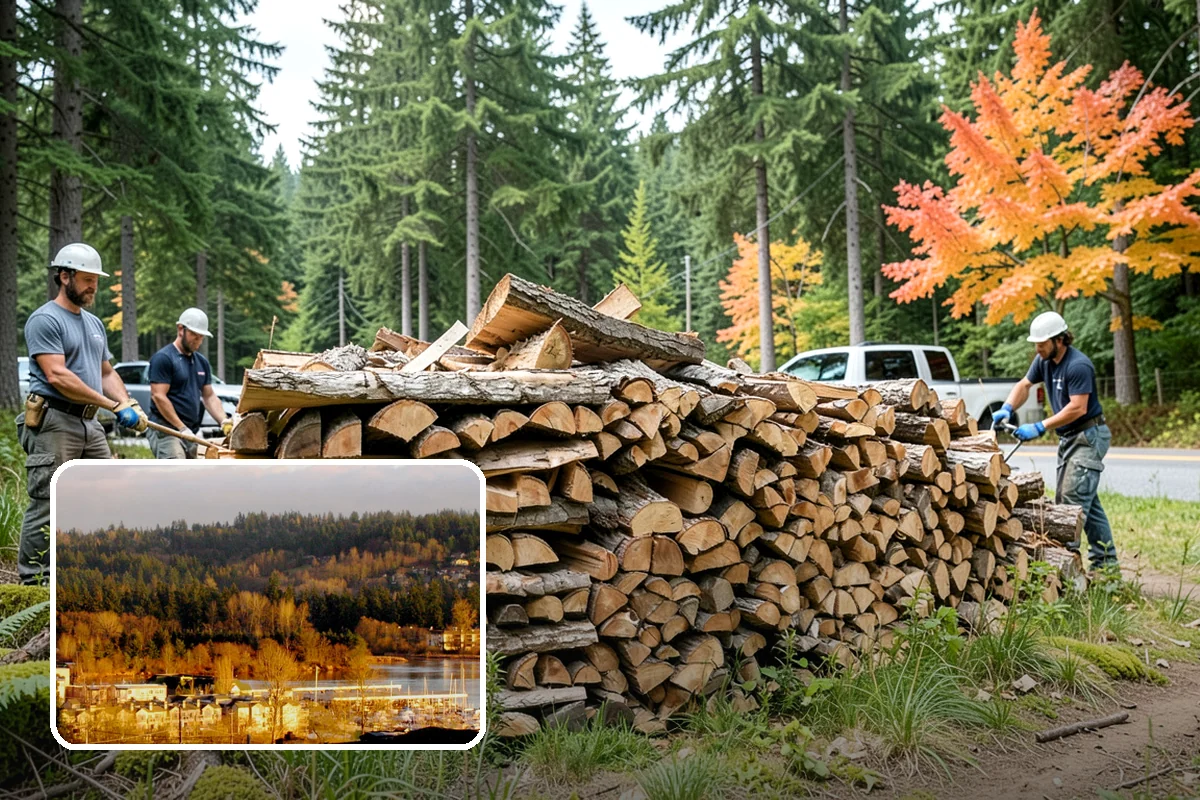 Scheduled Firewood Delivery in Kenmore, King County, WA - You choose the exact delivery date and window