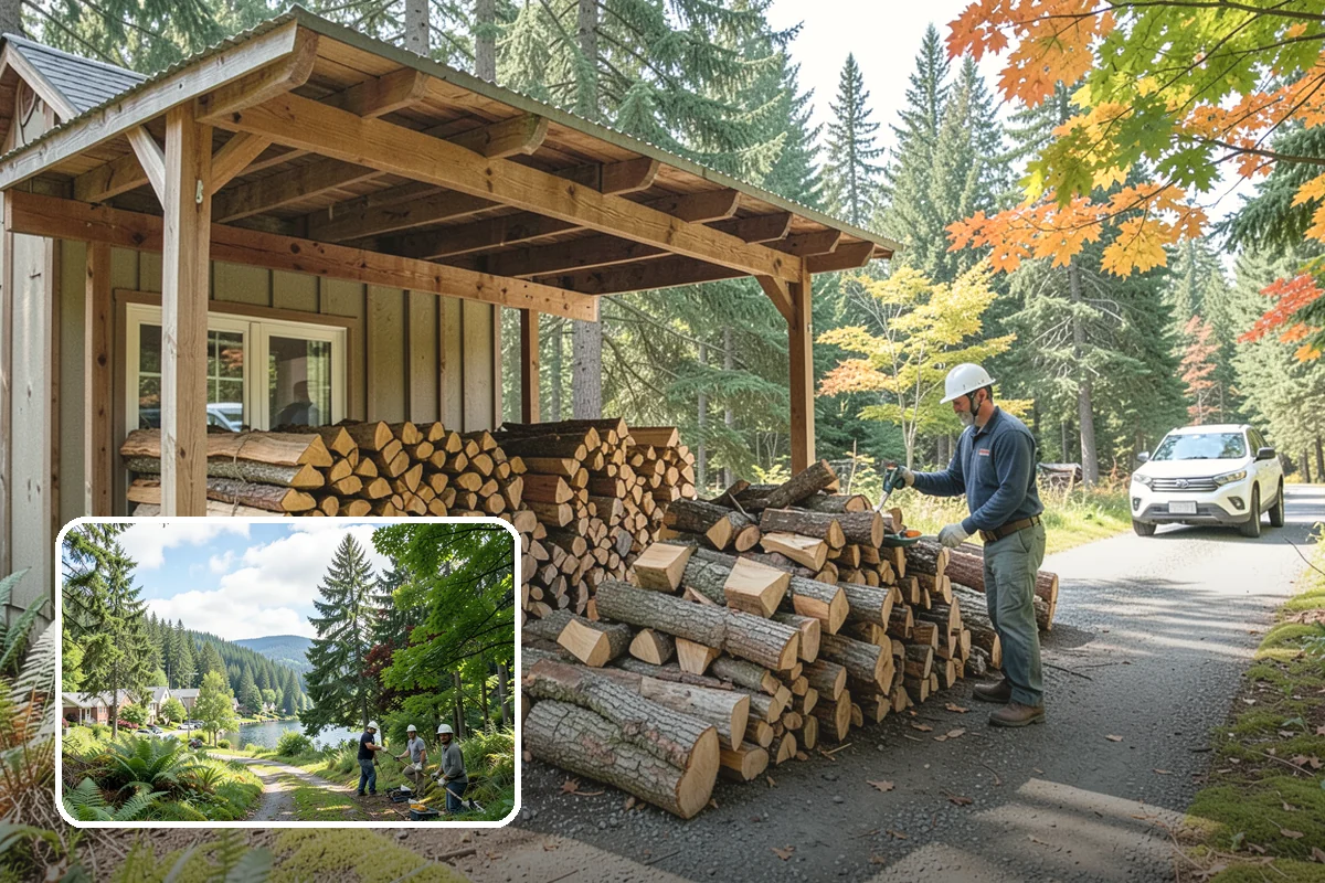 Scheduled Firewood Delivery in Lake Forest Park, King County, WA - You choose the exact delivery date and window