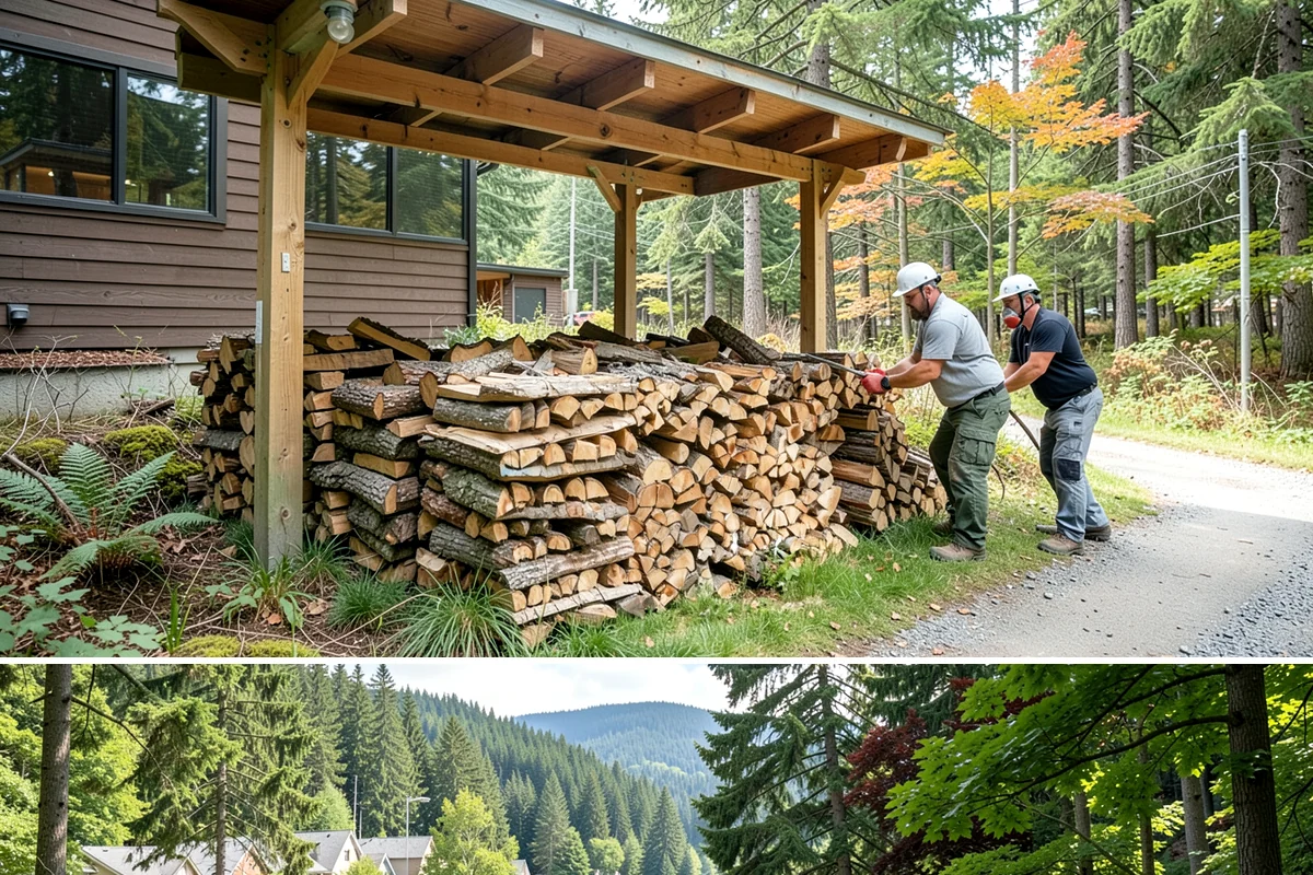 Scheduled Firewood Delivery in Lake Forest Park, King County, WA - Schedule your delivery whenever it suits you, and book fall dates early since the heating season fills up fast.