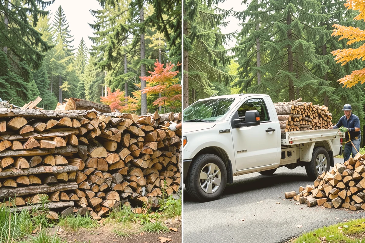 Scheduled Firewood Delivery in Lynnwood, Snohomish County, WA - You select your preferred delivery date and window