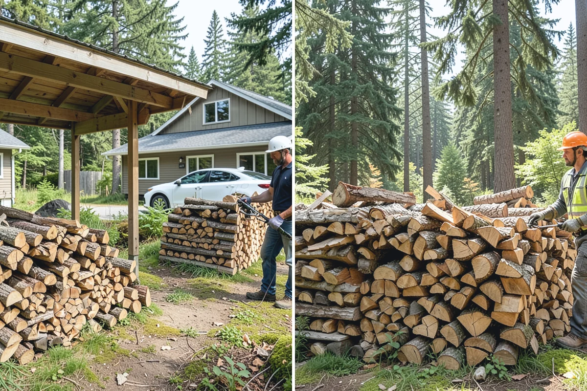 Scheduled Firewood Delivery in Medina, King County, WA - You select your preferred delivery date and window