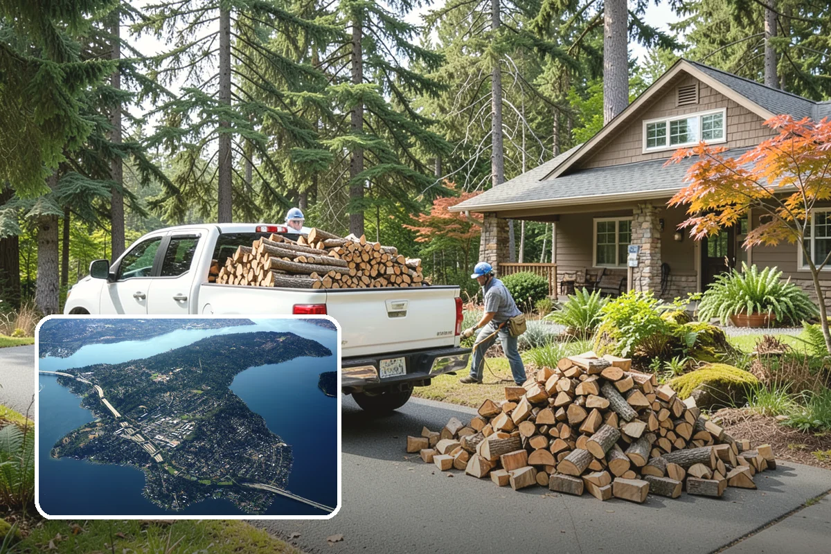 Scheduled Firewood Delivery in Mercer Island, King County, WA - You choose the exact delivery date and window