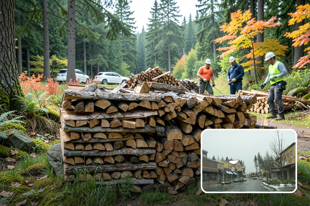 Scheduled Firewood Delivery in Mill Creek, Snohomish County, WA - You choose the exact delivery date and window