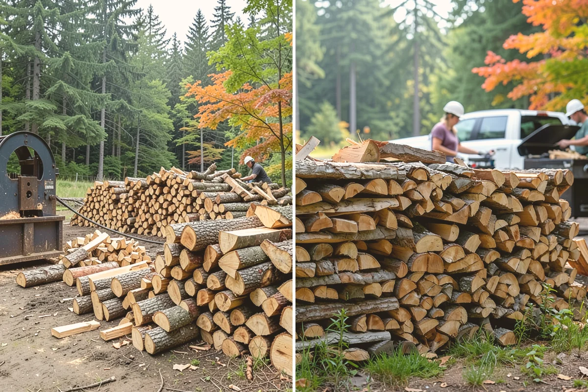 Scheduled Firewood Delivery in Milton, King County, WA - You select your preferred delivery date and window