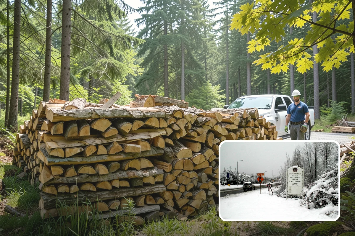 Scheduled Firewood Delivery in Newcastle, King County, WA - You choose the exact delivery date and window