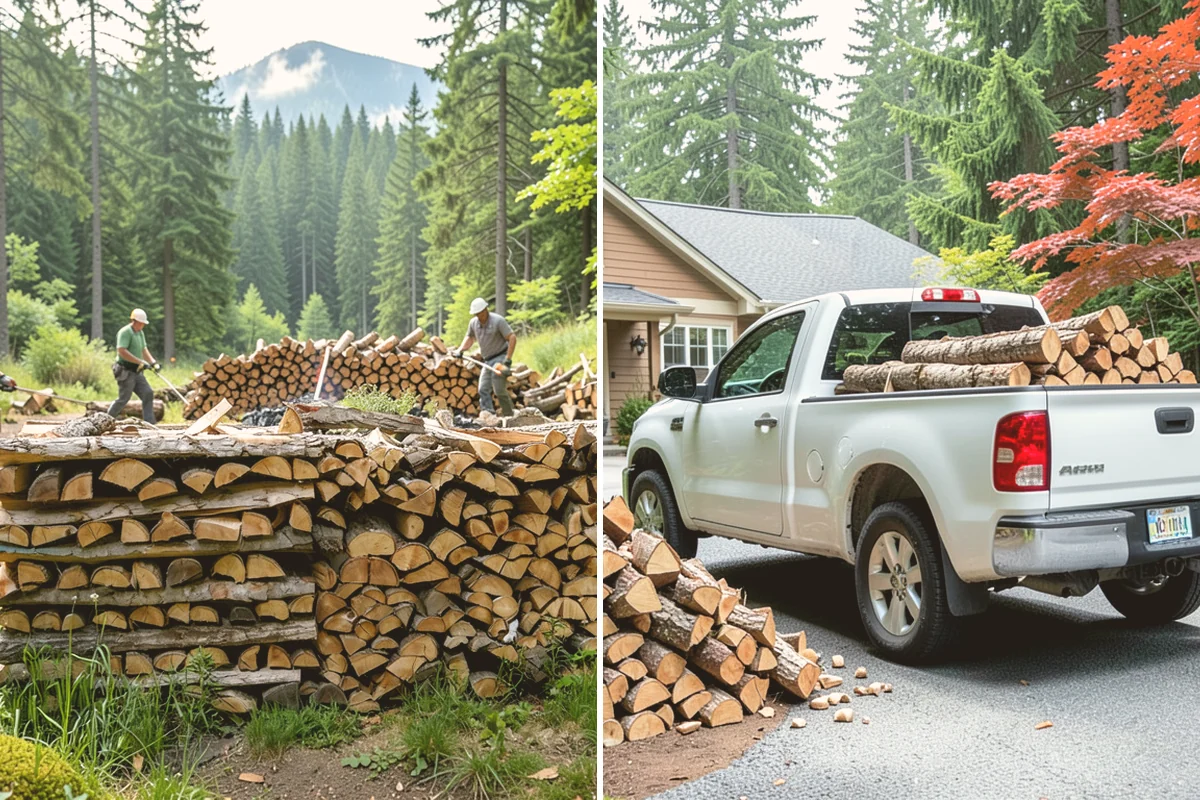 Scheduled Firewood Delivery in Newcastle, King County, WA - You select your preferred delivery date and window