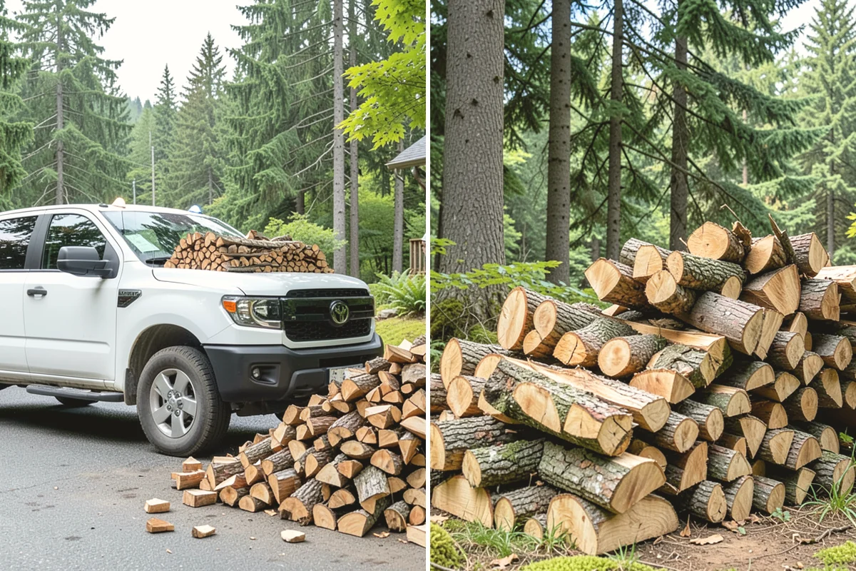Scheduled Firewood Delivery in North Bend, King County, WA - You select your preferred delivery date and window