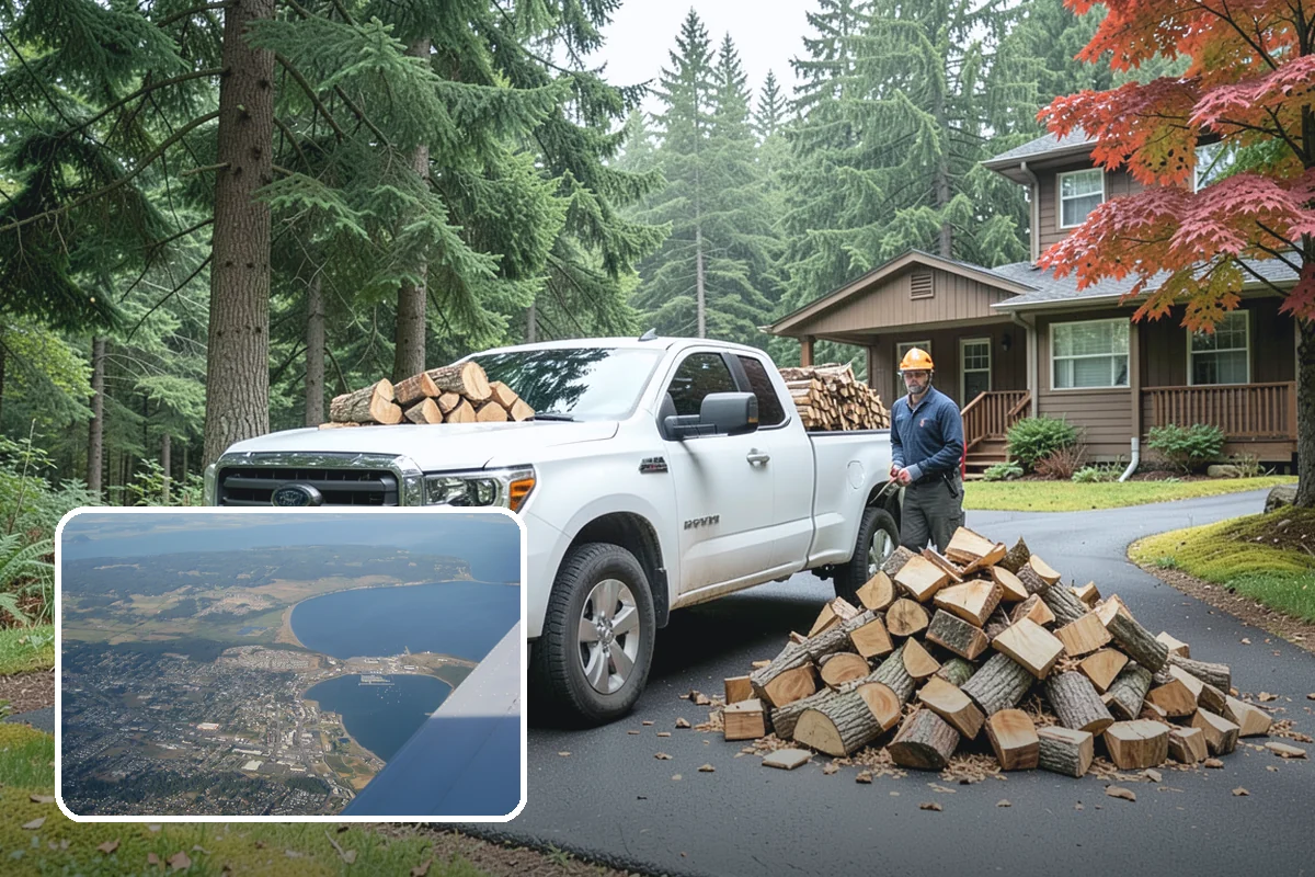Scheduled Firewood Delivery in Oak Harbor, Island County, WA - You choose the exact delivery date and window