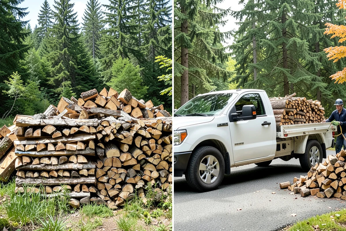 Scheduled Firewood Delivery in Pacific, King County, WA - You select your preferred delivery date and window
