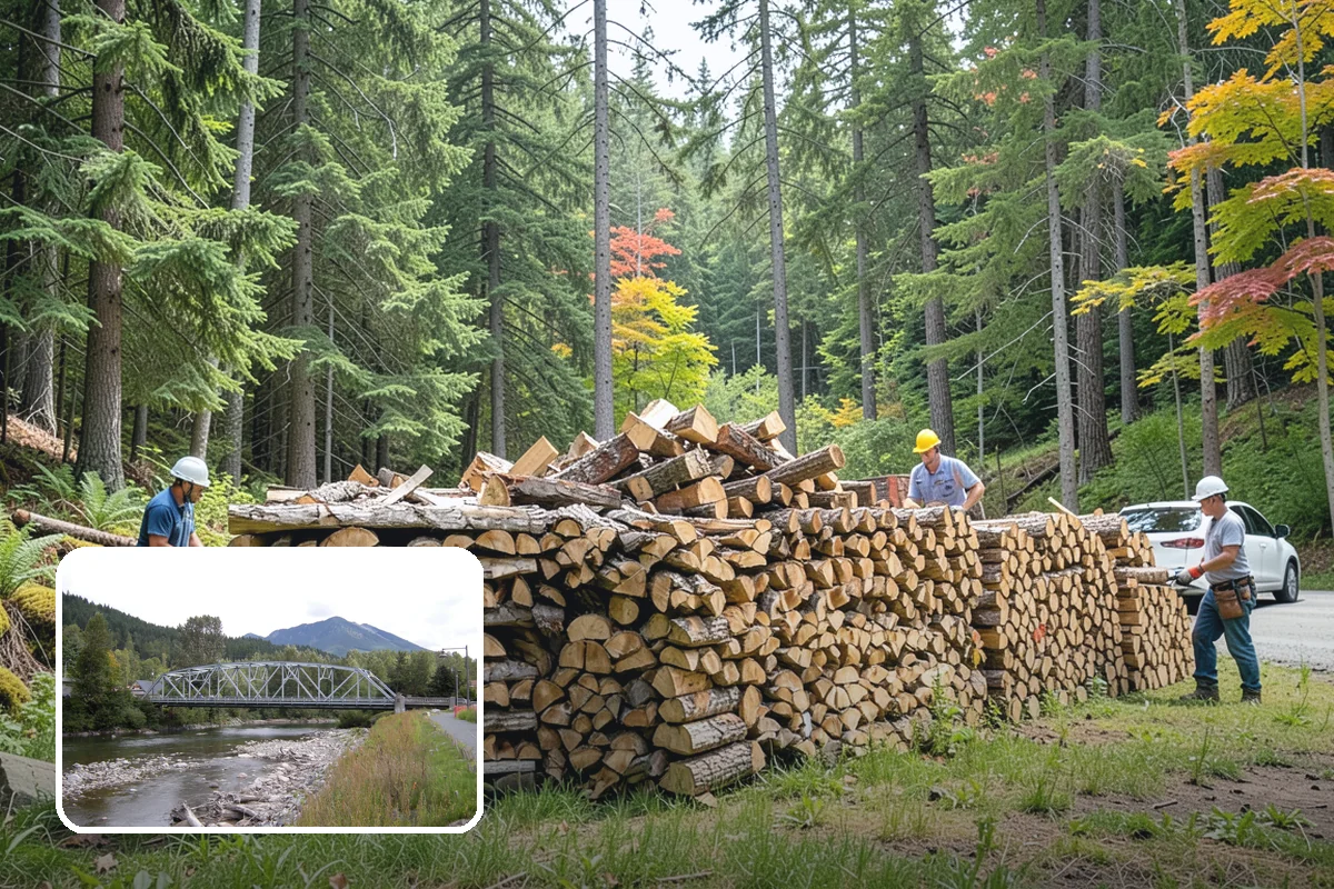 Scheduled Firewood Delivery in Skykomish, King County, WA - You choose the exact delivery date and window