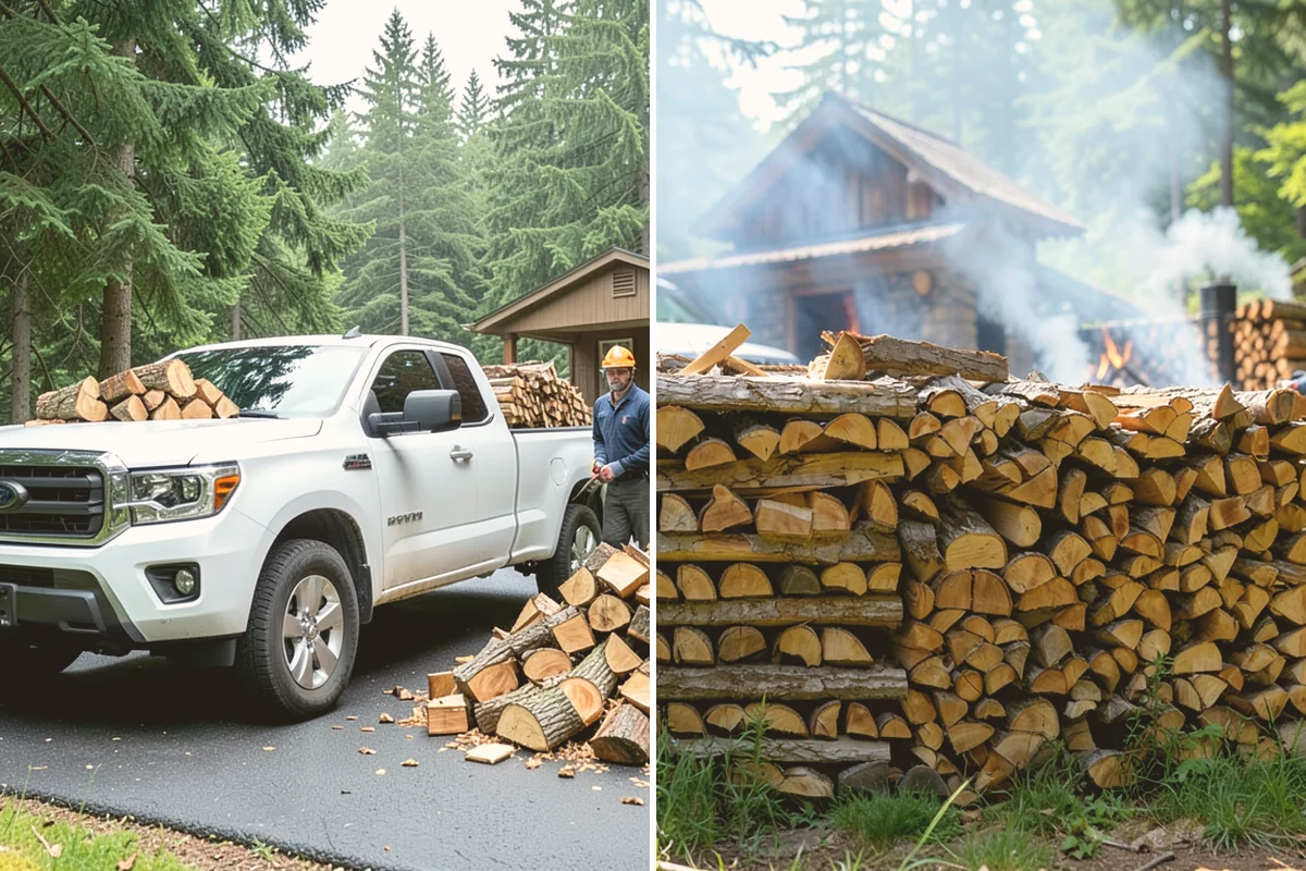 Scheduled Firewood Delivery in Stanwood, Snohomish County, WA - You select your preferred delivery date and window