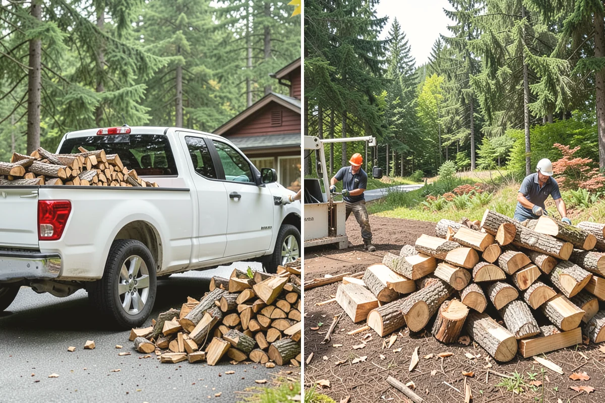 Scheduled Firewood Delivery in Steilacoom, Pierce County, WA - You select your preferred delivery date and window
