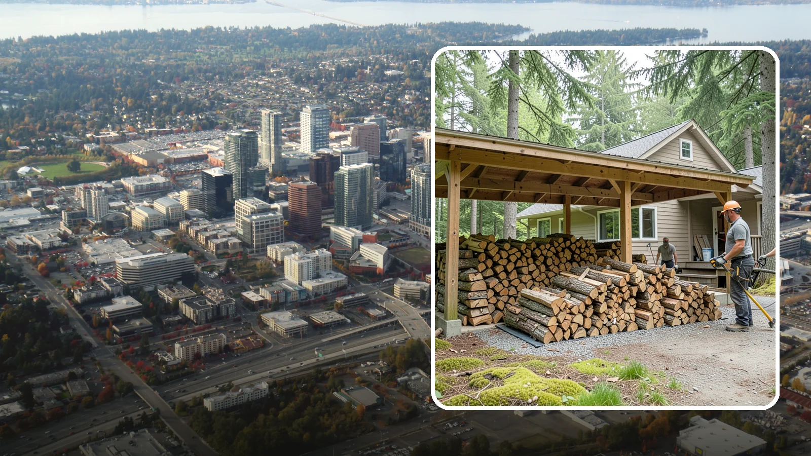 Seasonal Storage in Bellevue, King County, WA - We set up seasonal firewood storage that carries your supply safely from wet winters through drying summers.