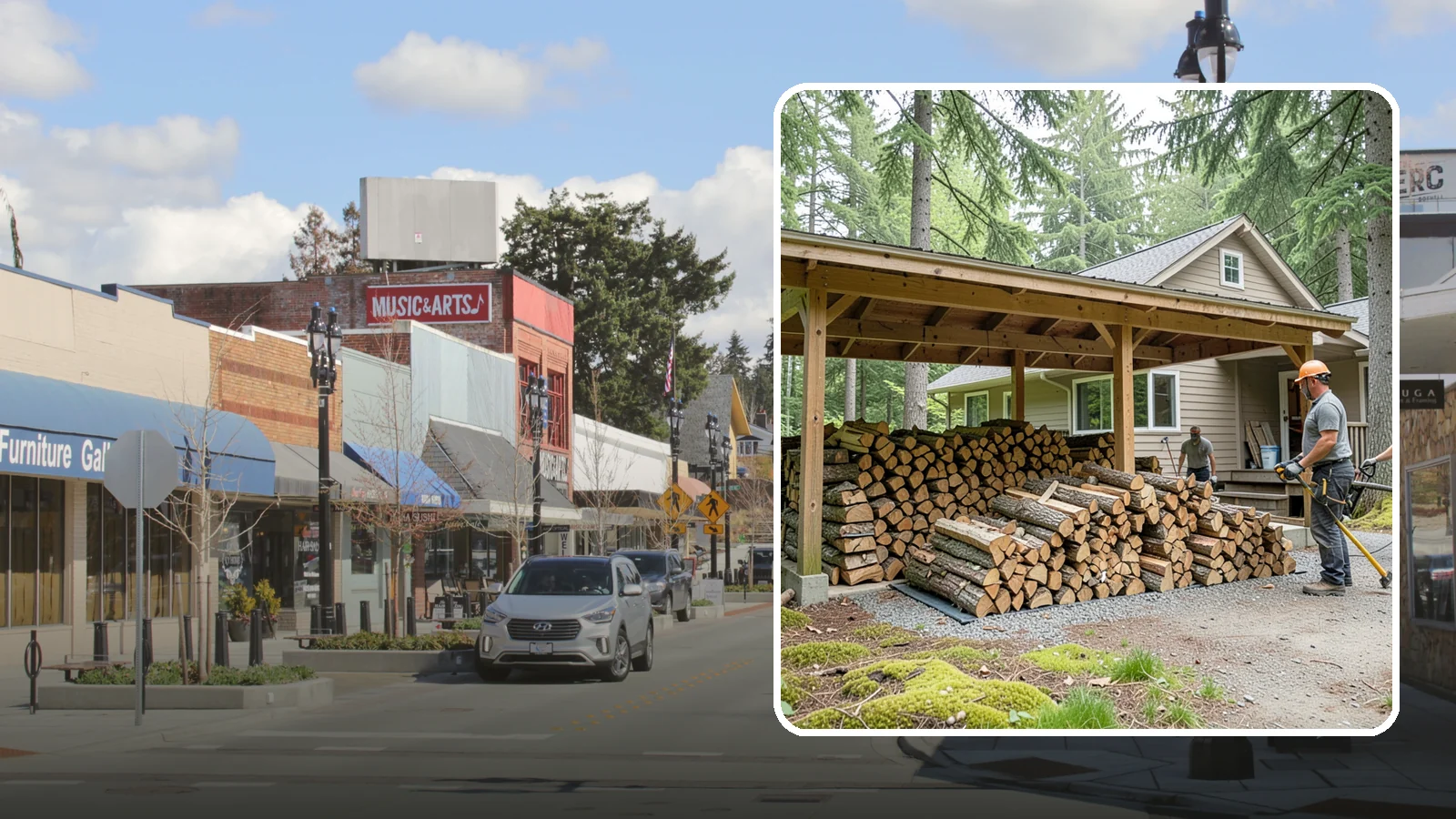 Seasonal Storage in Bothell, King County, WA - We set up seasonal firewood storage that carries your supply safely from wet winters through drying summers.