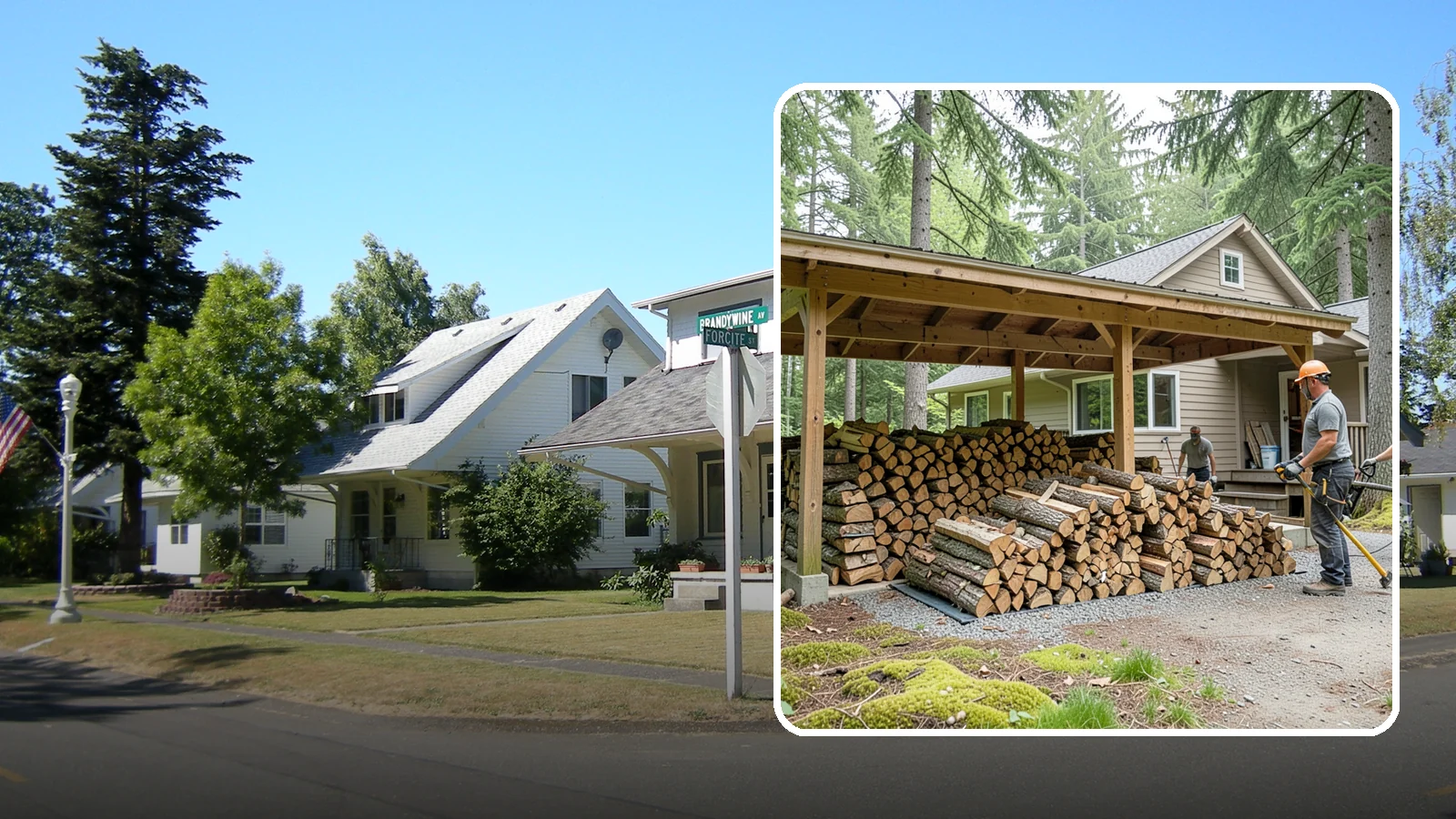 Seasonal Storage in DuPont, Pierce County, WA - We set up seasonal firewood storage that carries your supply safely from wet winters through drying summers.