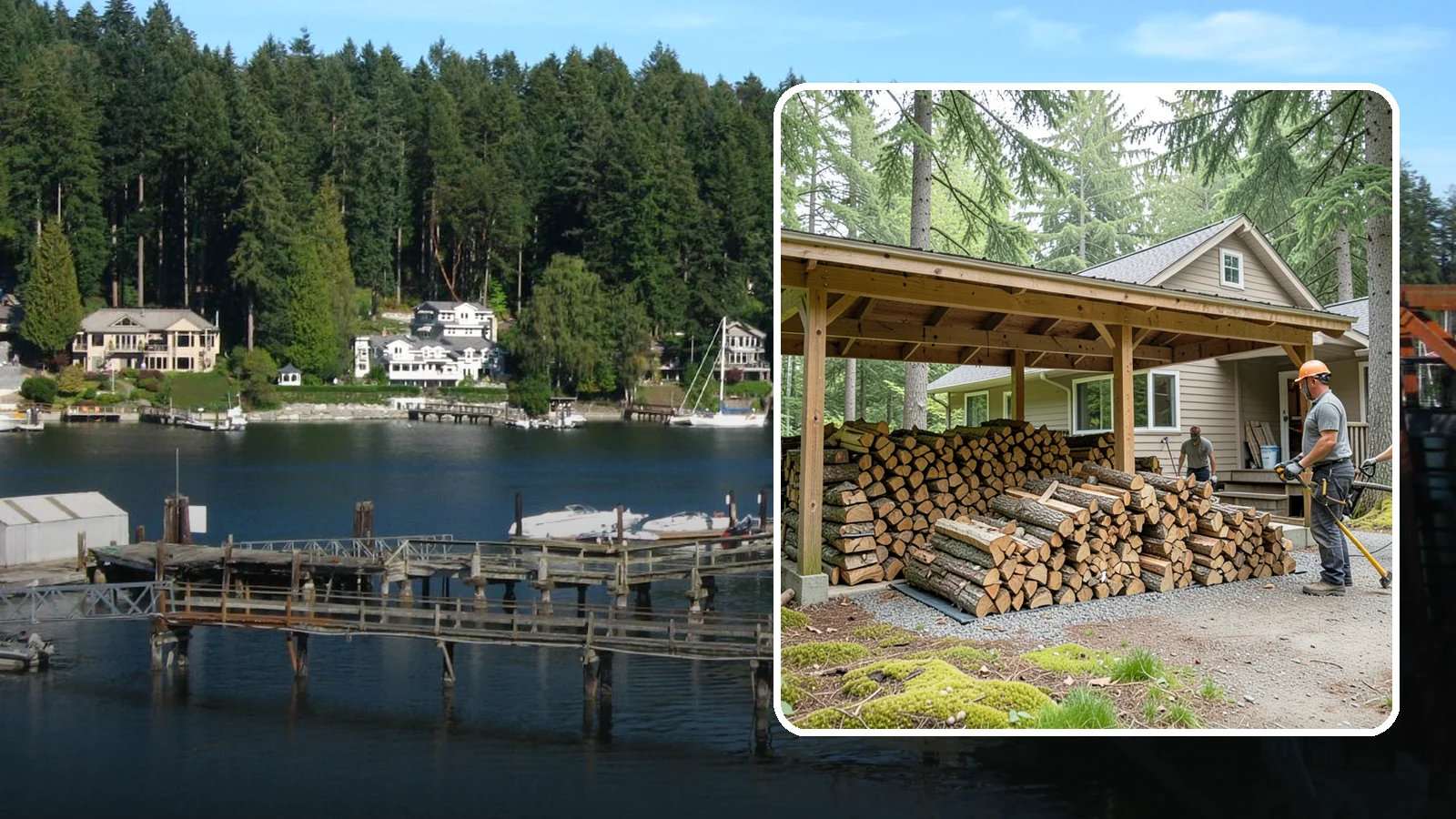 Seasonal Storage in Gig Harbor, Pierce County, WA - We set up seasonal firewood storage that carries your supply safely from wet winters through drying summers.