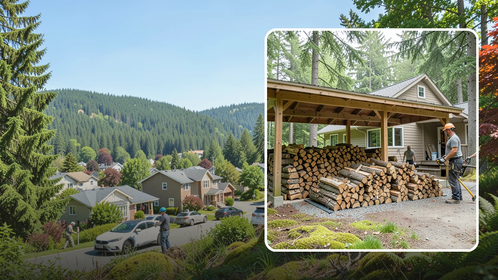 Seasonal Storage in Index, Snohomish County, WA - We set up seasonal firewood storage that carries your supply safely from wet winters through drying summers.