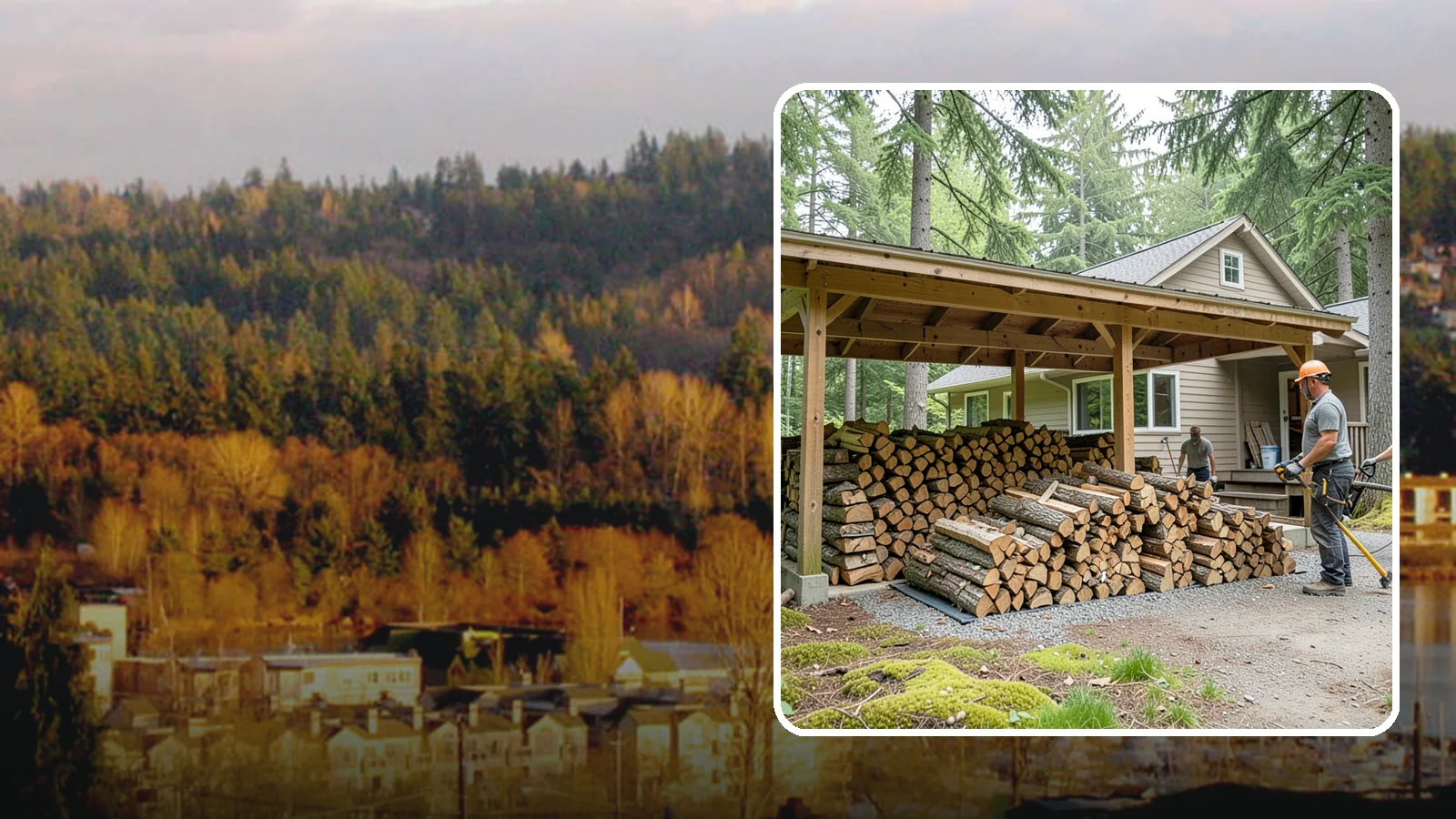 Seasonal Storage in Kenmore, King County, WA - We set up seasonal firewood storage that carries your supply safely from wet winters through drying summers.