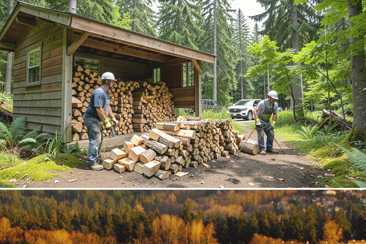 Seasonal Storage in Kenmore, King County, WA - Establish seasonal storage in spring so the system is ready to season wood through summer.