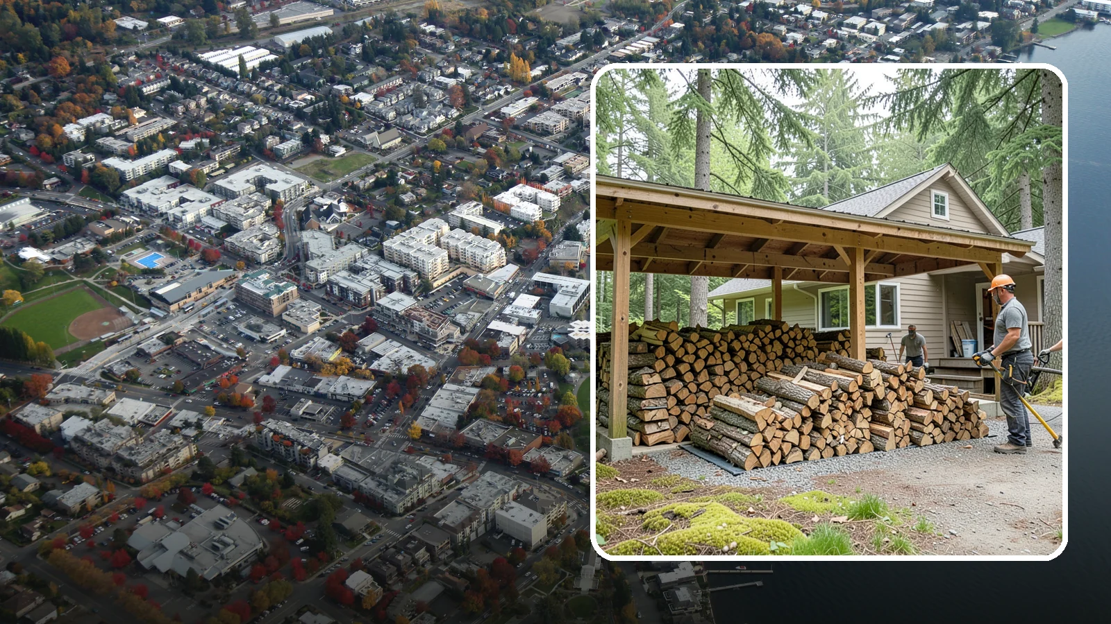 Seasonal Storage in Kirkland, King County, WA - We set up seasonal firewood storage that carries your supply safely from wet winters through drying summers.