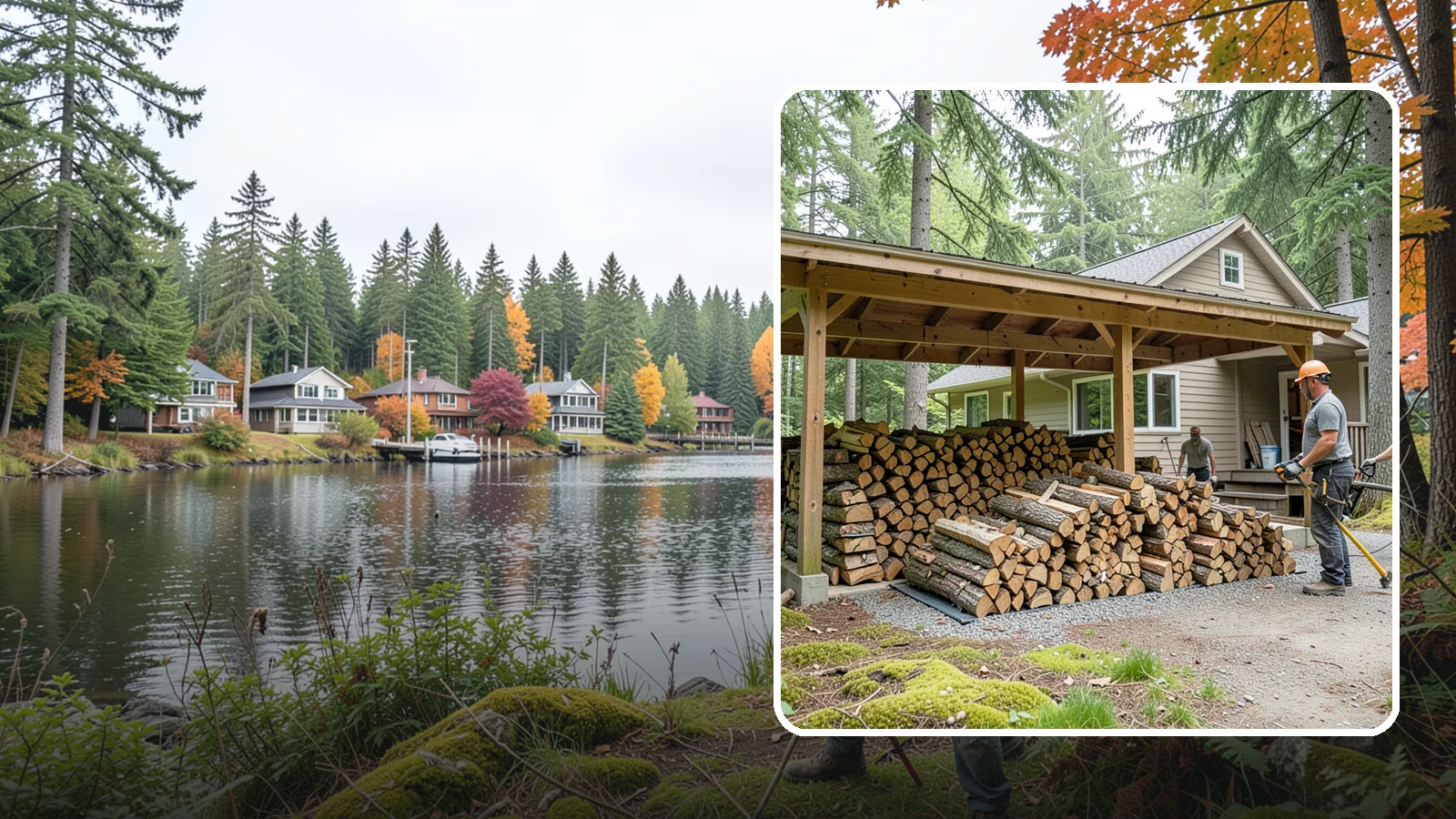 Seasonal Storage in La Conner, Skagit County, WA - We set up seasonal firewood storage that carries your supply safely from wet winters through drying summers.