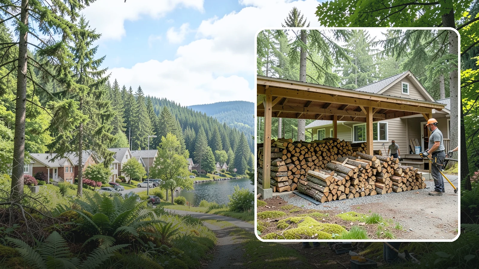 Seasonal Storage in Lake Forest Park, King County, WA - We set up seasonal firewood storage that carries your supply safely from wet winters through drying summers.