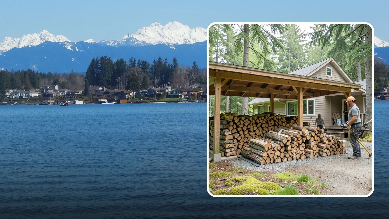 Seasonal Storage in Lake Stevens, Snohomish County, WA - We set up seasonal firewood storage that carries your supply safely from wet winters through drying summers.