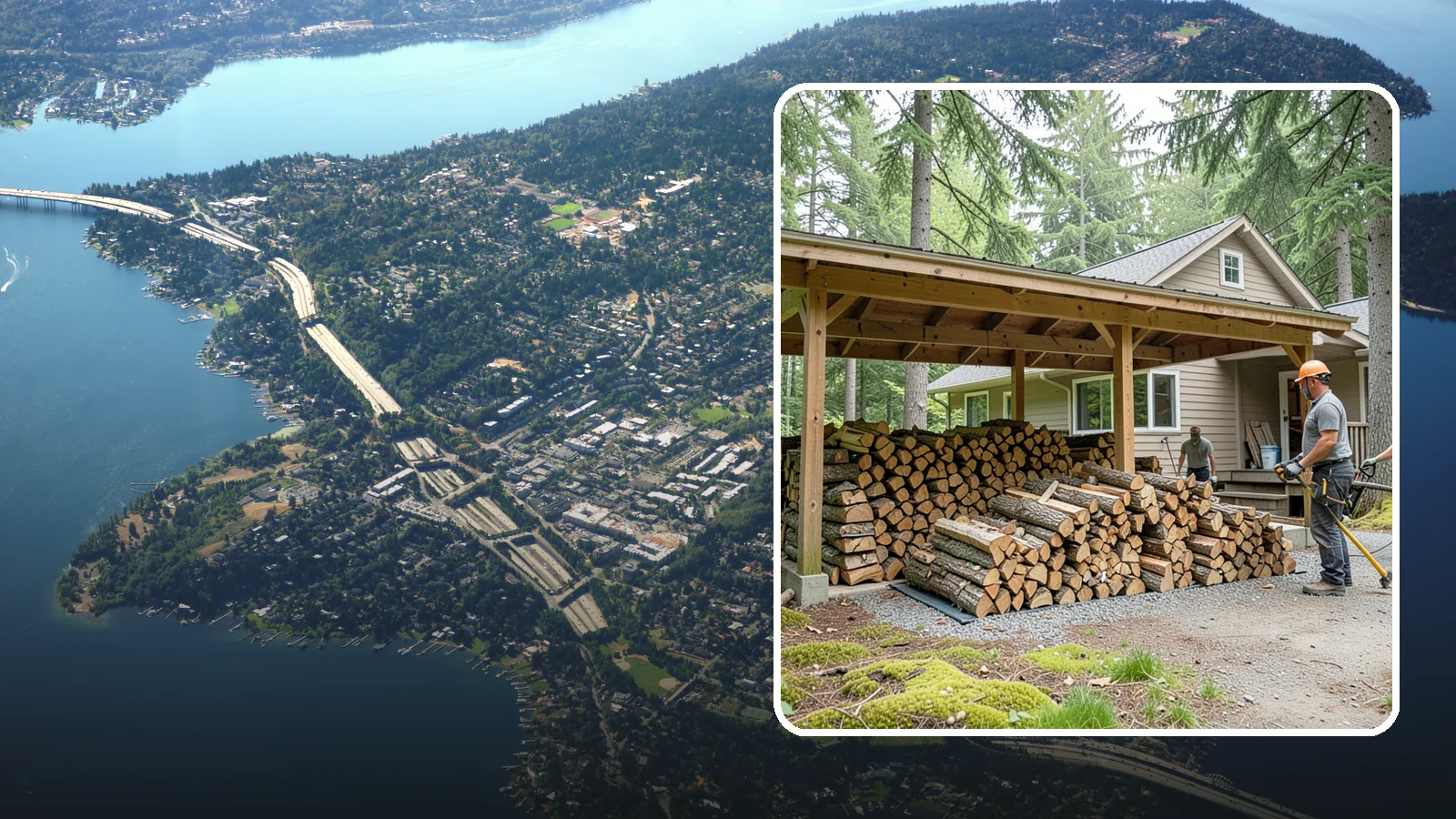 Seasonal Storage in Mercer Island, King County, WA - We set up seasonal firewood storage that carries your supply safely from wet winters through drying summers.