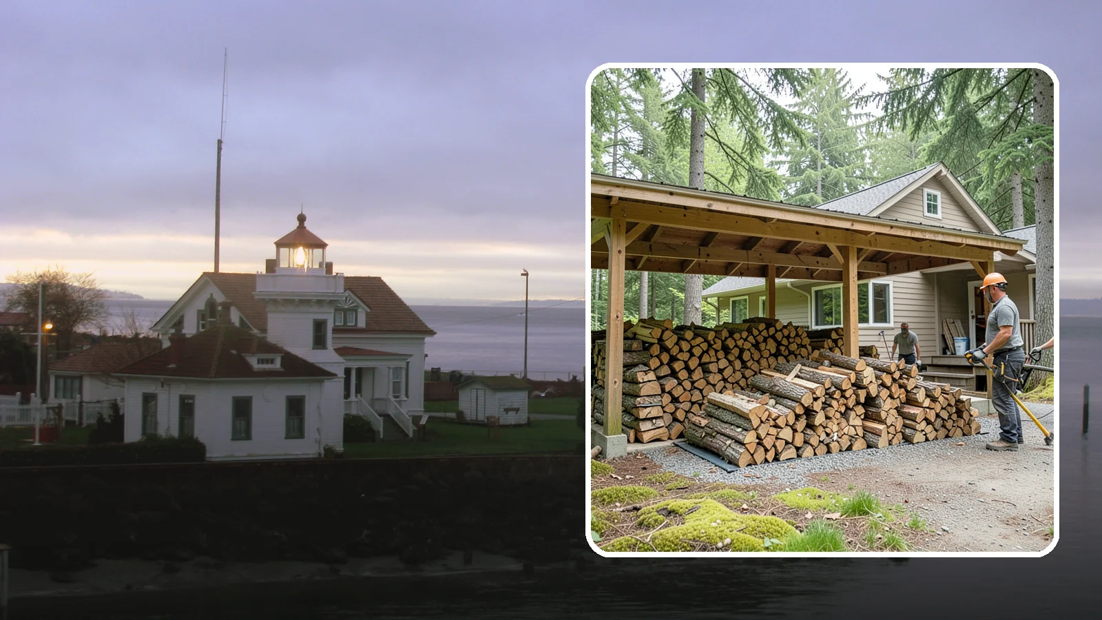 Seasonal Storage in Mukilteo, Snohomish County, WA - We set up seasonal firewood storage that carries your supply safely from wet winters through drying summers.