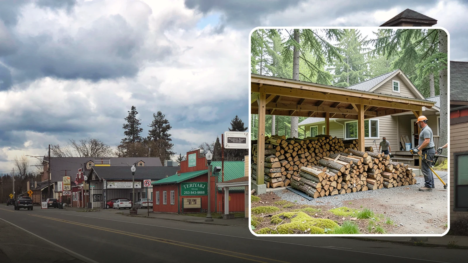 Seasonal Storage in Roy, Pierce County, WA - We set up seasonal firewood storage that carries your supply safely from wet winters through drying summers.