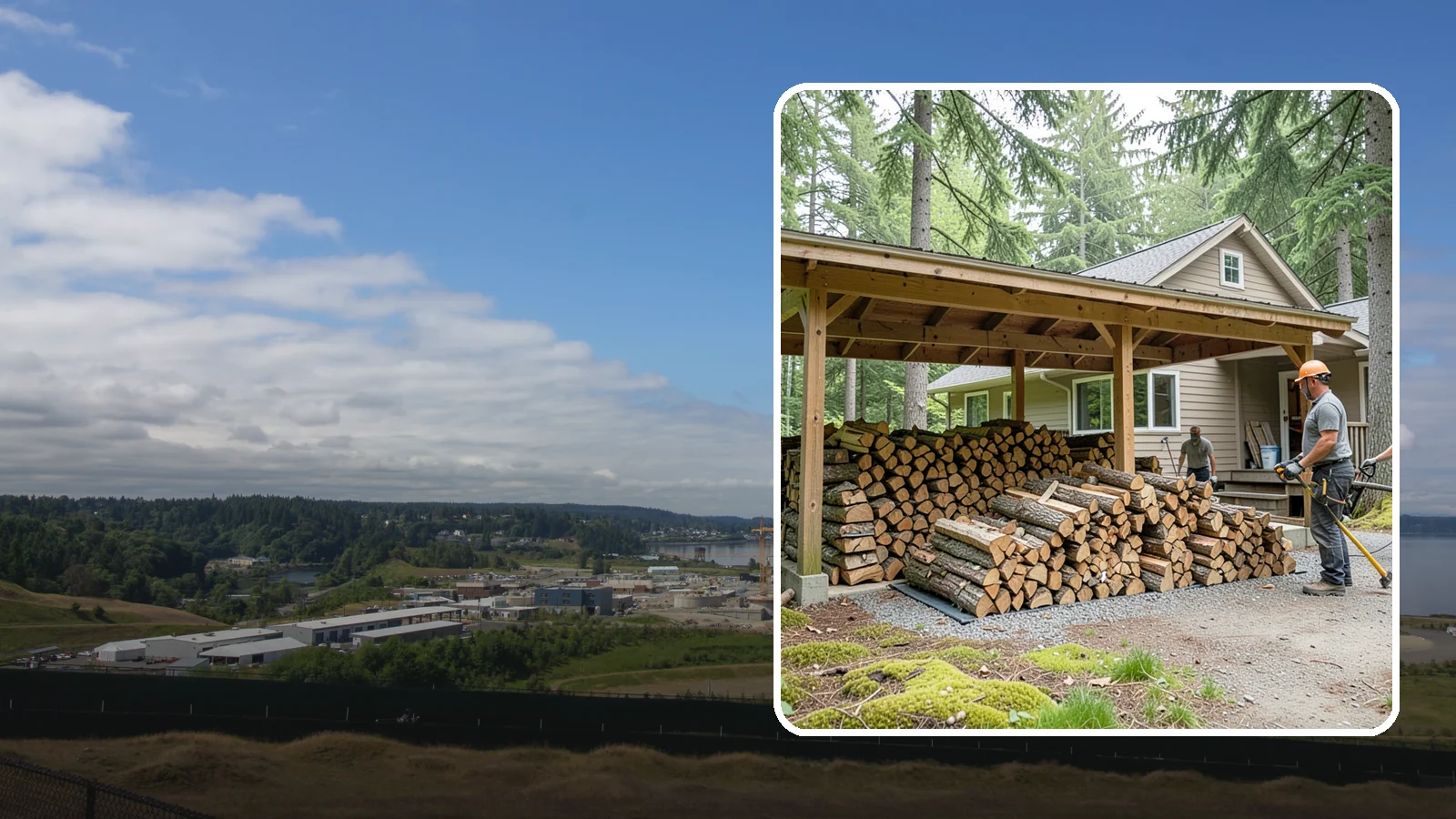 Seasonal Storage in University Place, Pierce County, WA - We set up seasonal firewood storage that carries your supply safely from wet winters through drying summers.