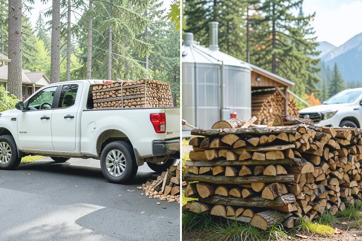 Seasoned Firewood in Beaux Arts Village, King County, WA - We split wood and stack it for air-drying