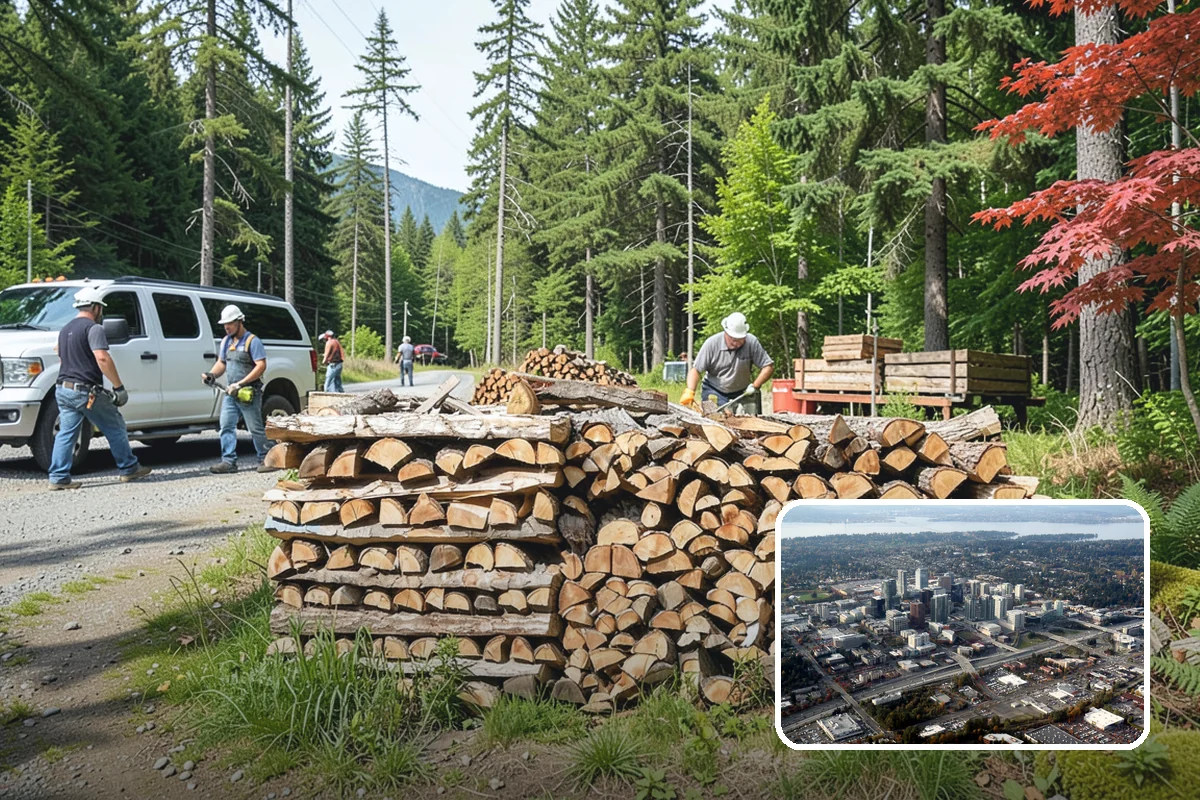 Seasoned Firewood in Bellevue, King County, WA - Dried to a genuinely burnable moisture level