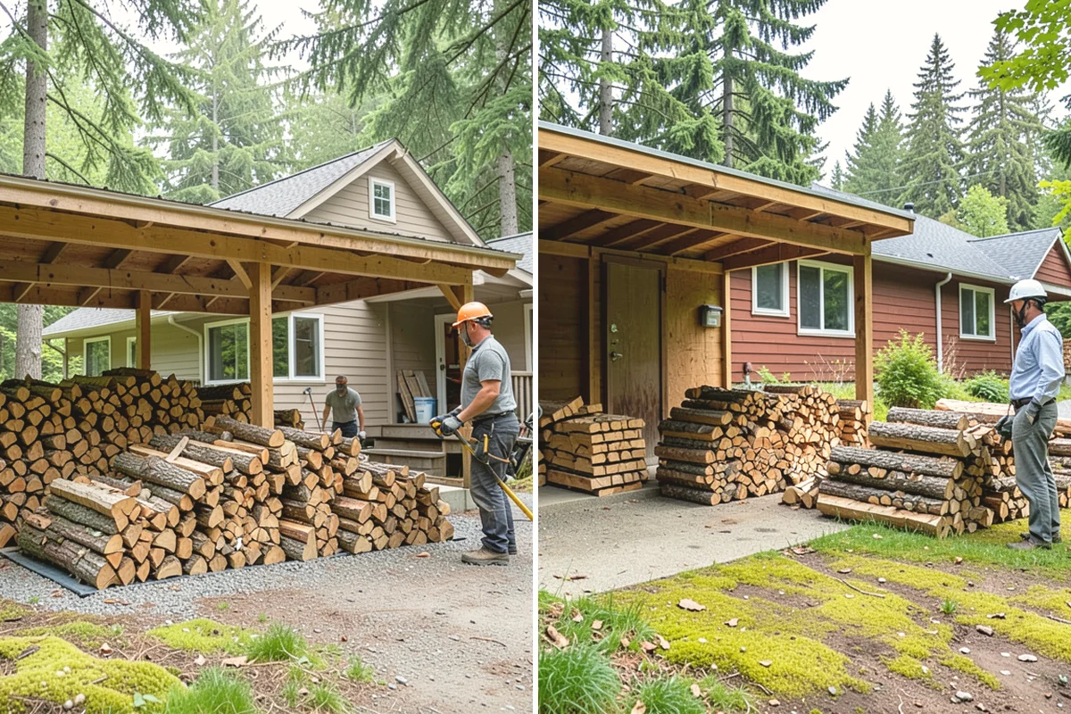Seasoned Firewood in Black Diamond, King County, WA - We split wood and stack it for air-drying