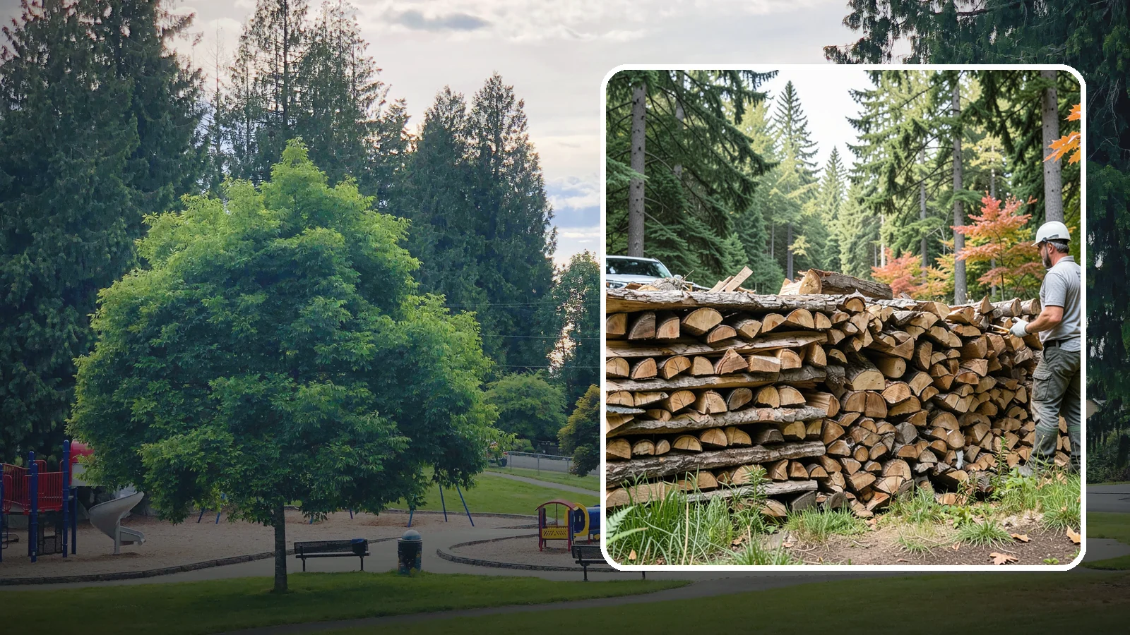 Seasoned Firewood in Bonney Lake, Pierce County, WA - Our seasoned firewood has been air-dried long enough to burn readily, making it a smart, cost-effective choice for the wet...