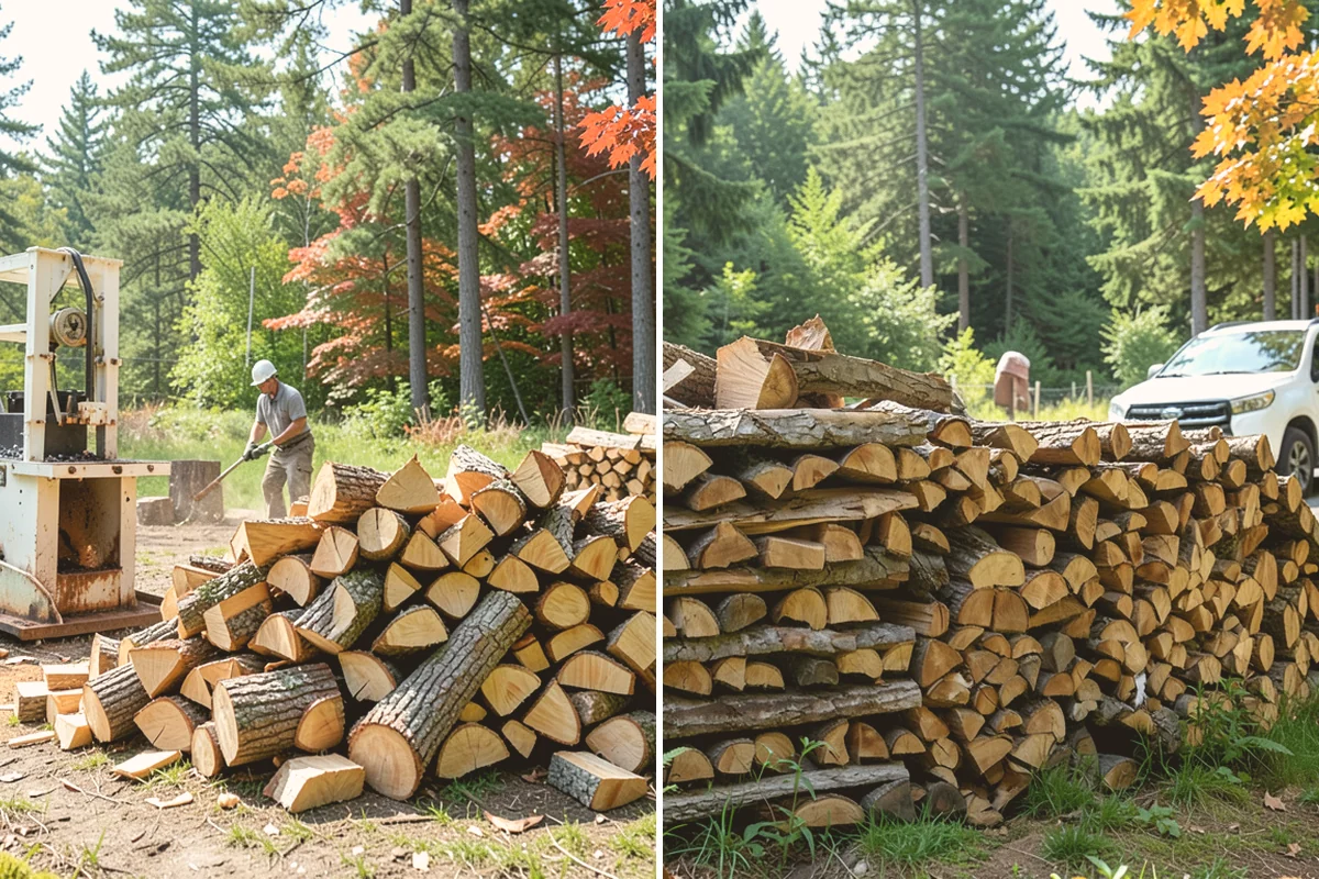 Seasoned Firewood in Brier, Snohomish County, WA - We split wood and stack it for air-drying