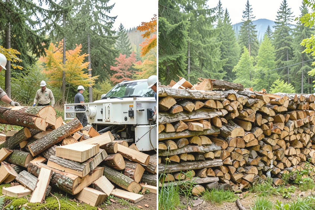 Seasoned Firewood in Carbonado, Pierce County, WA - We split wood and stack it for air-drying